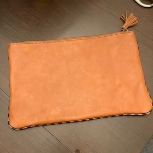 Madewell Leather zipper pouch bag